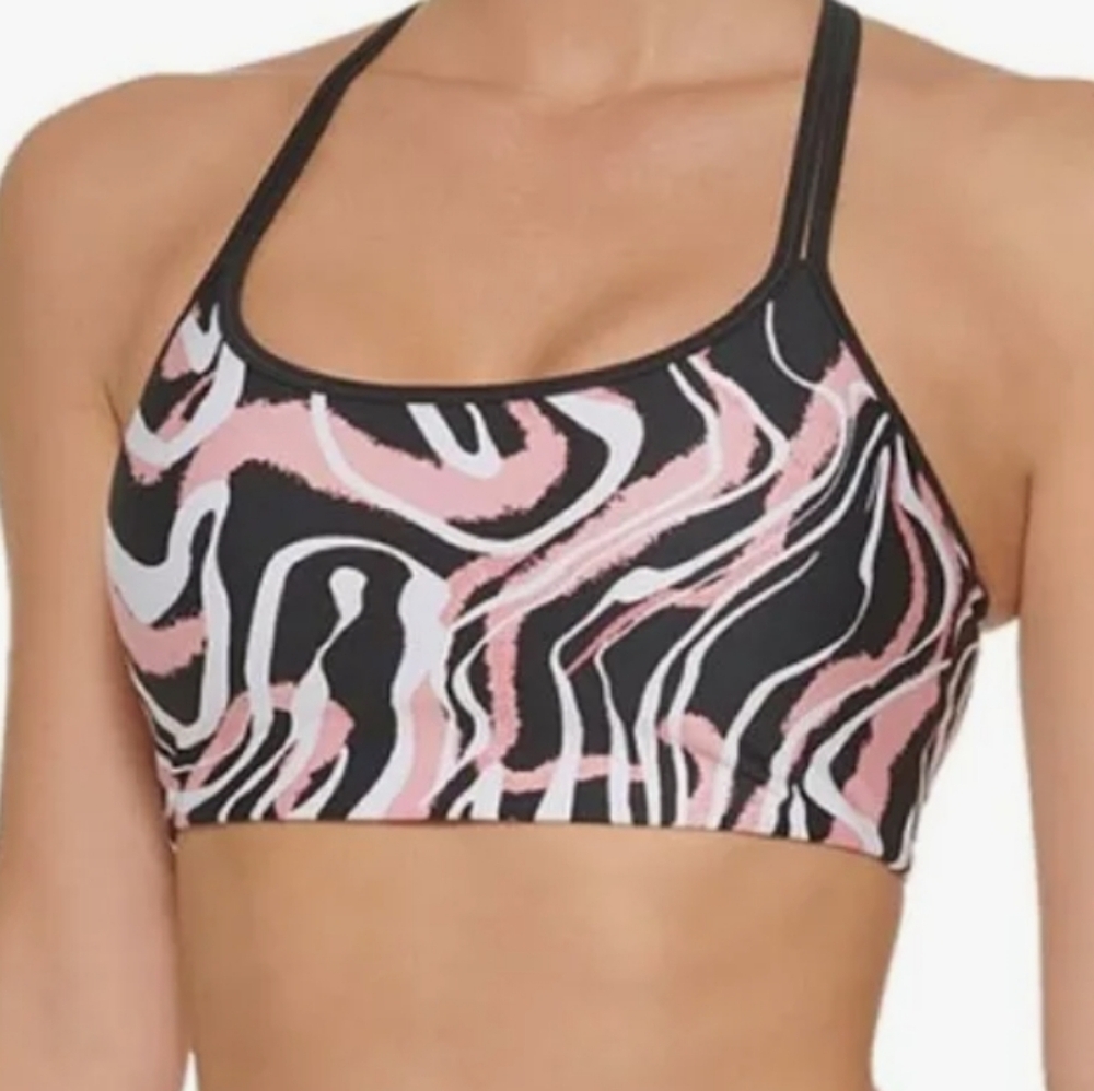 DKNY Woman's Marbel print sports bra